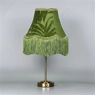 Vintage fluwelen lampenkap met kwastjes